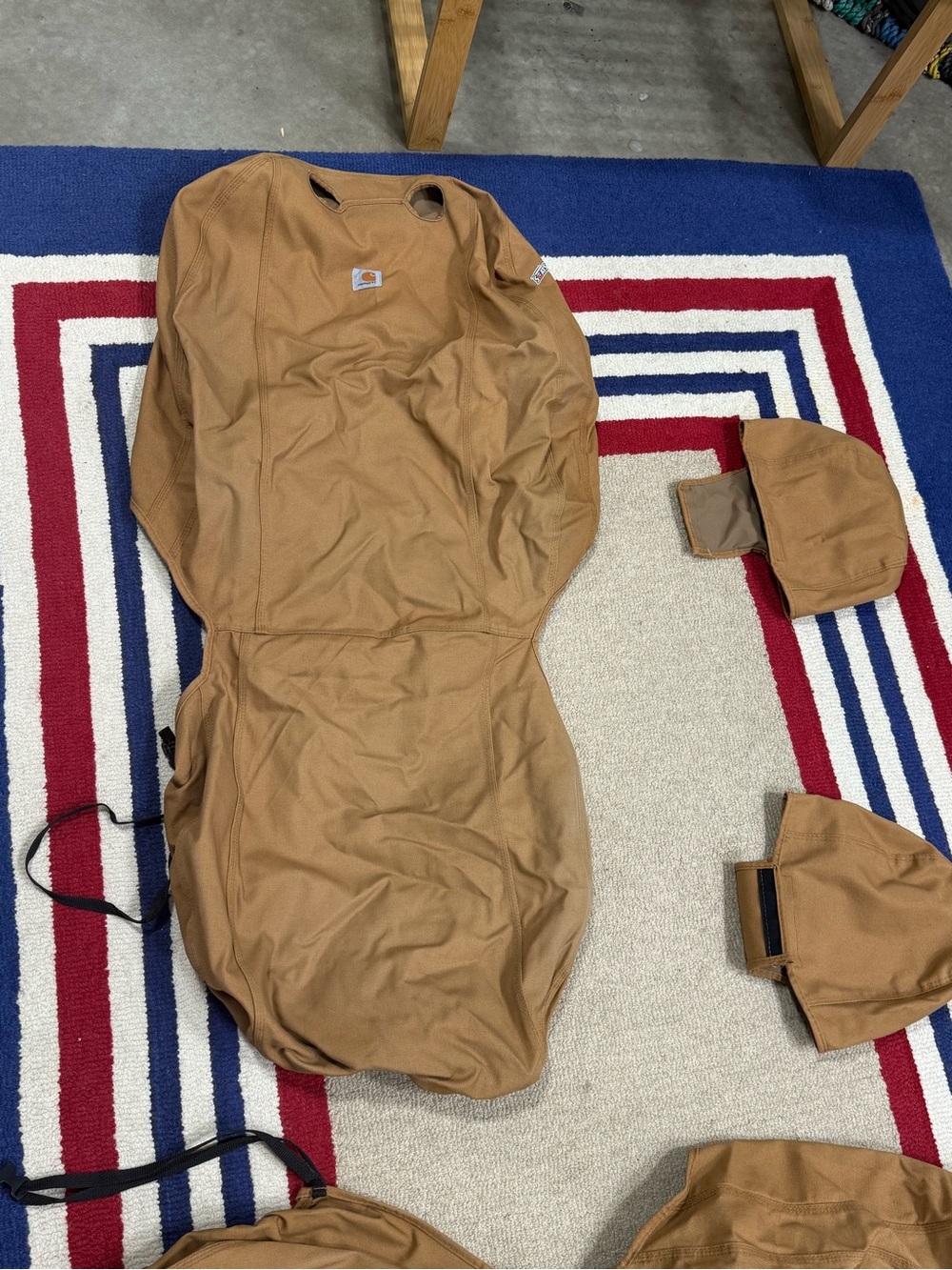 Carhartt Tan/Brown Duck Canvas Seatsaver Set